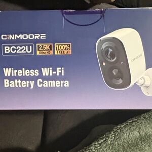 Cinmoore BC22U Wireless Wi‑Fi Battery Camera - White
